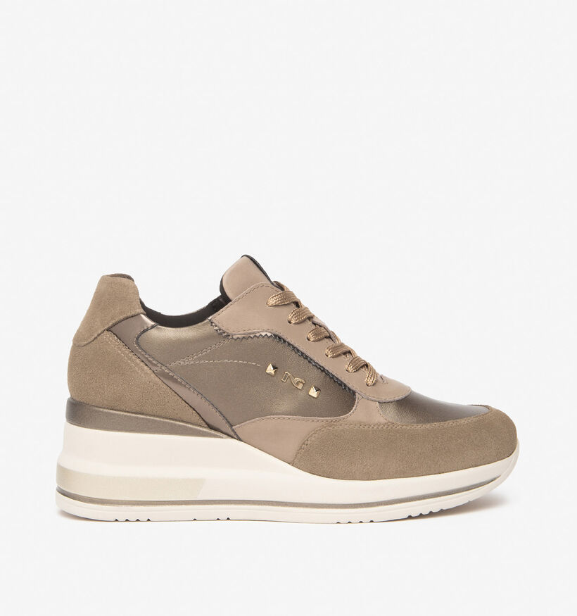 NeroGiardini Baskets montantes en Taupe pour femmes (363970) - pour semelles orthopédiques