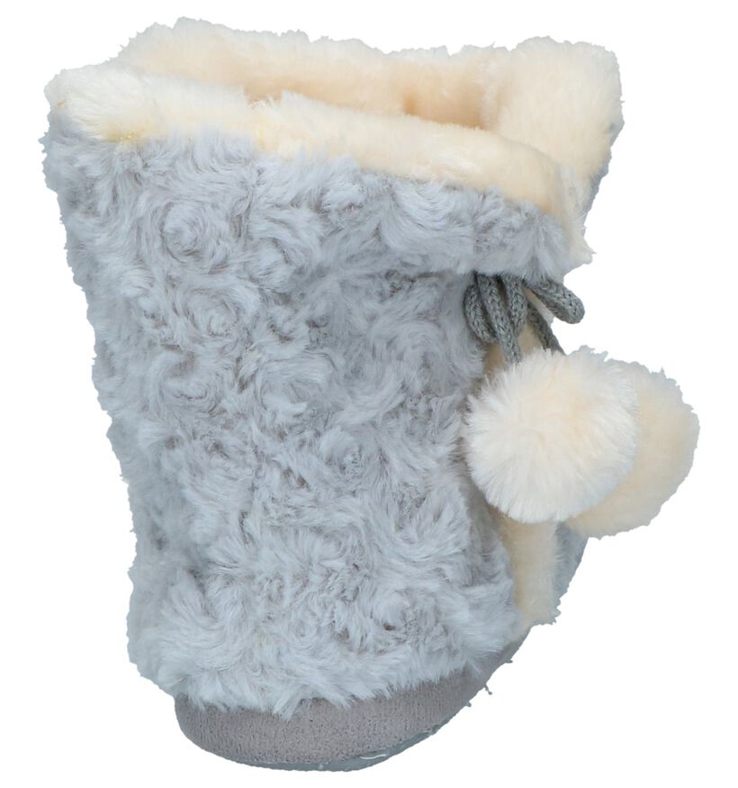 Lichtgrijze Pantoffels Youh! in faux fur (232378)