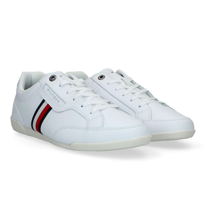 Tommy Hilfiger Classic Lo Cupsole Witte Veterschoenen in leer (321225)