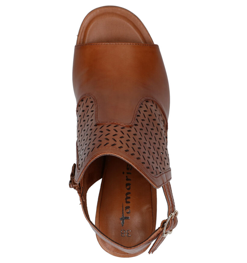 Tamaris Touch it Cognac Sandalen in leer (269755)