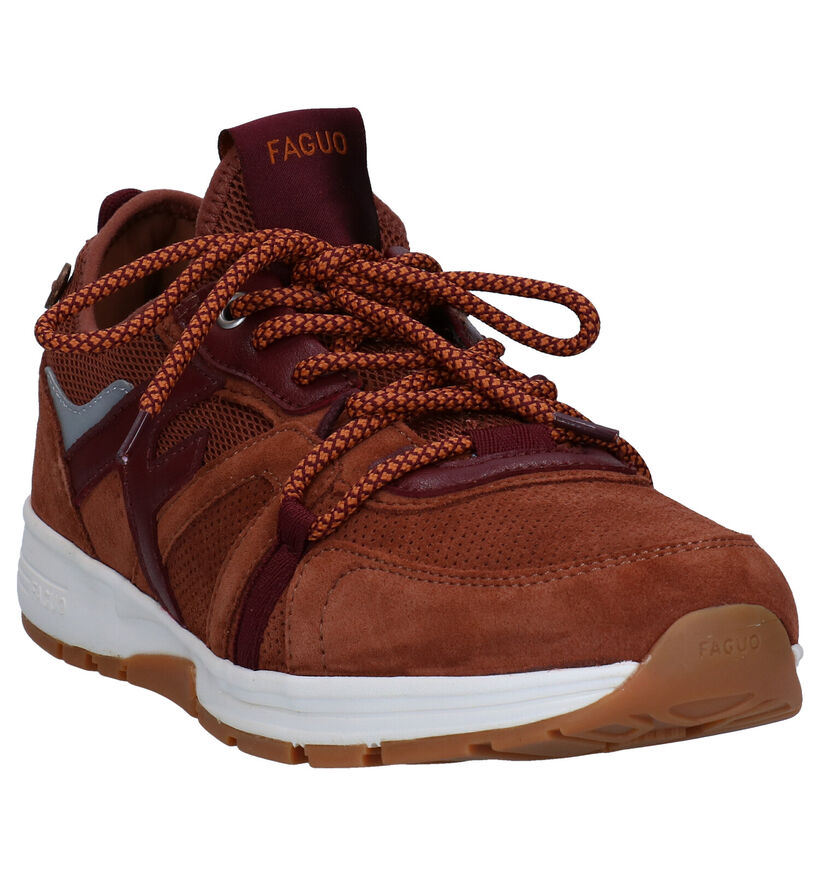 Faguo Willowsocks Cognac Sneakers in daim (280265)