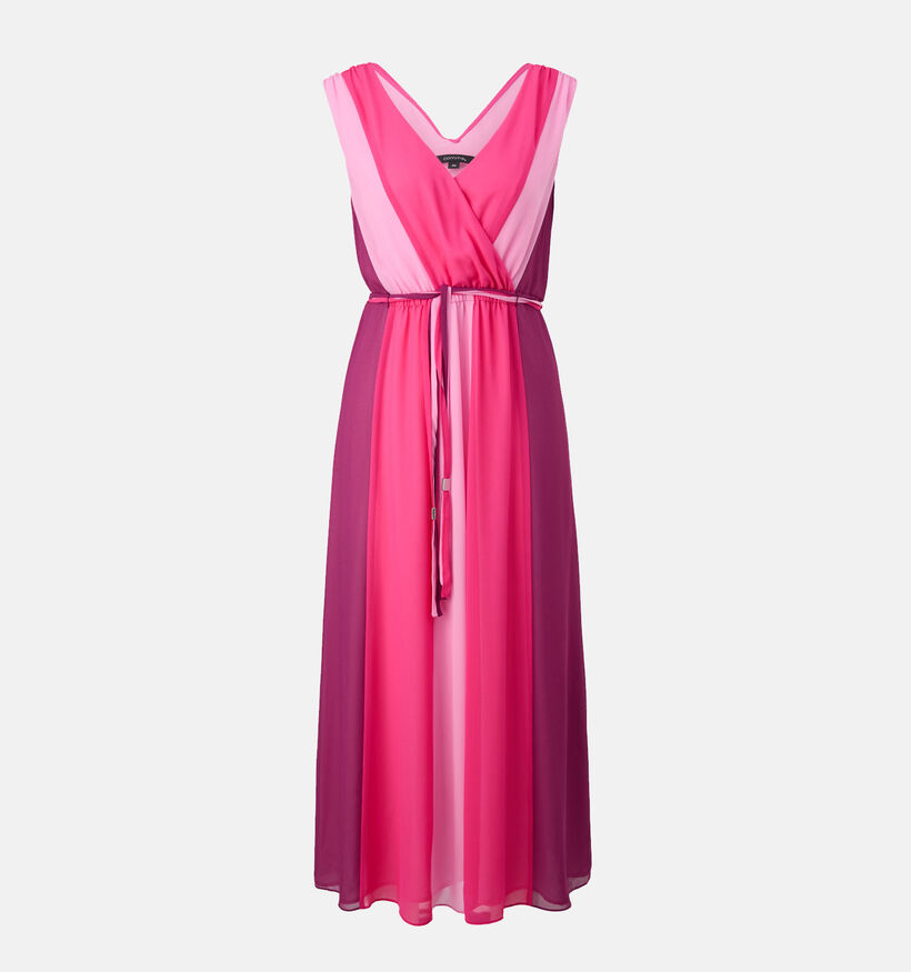 comma Robe longue chiffon en Rose pour femmes (334429)