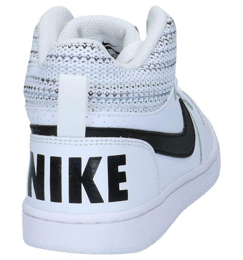 Hoge Sportieve Sneakers Nike Court Borough Wit in leer (222223)
