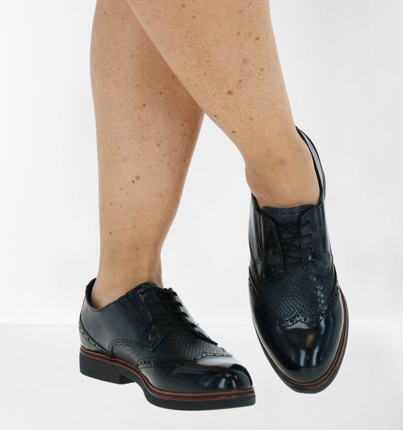 Tamaris TOUCH it Blauwe Veterschoenen in kunstleer (280748)