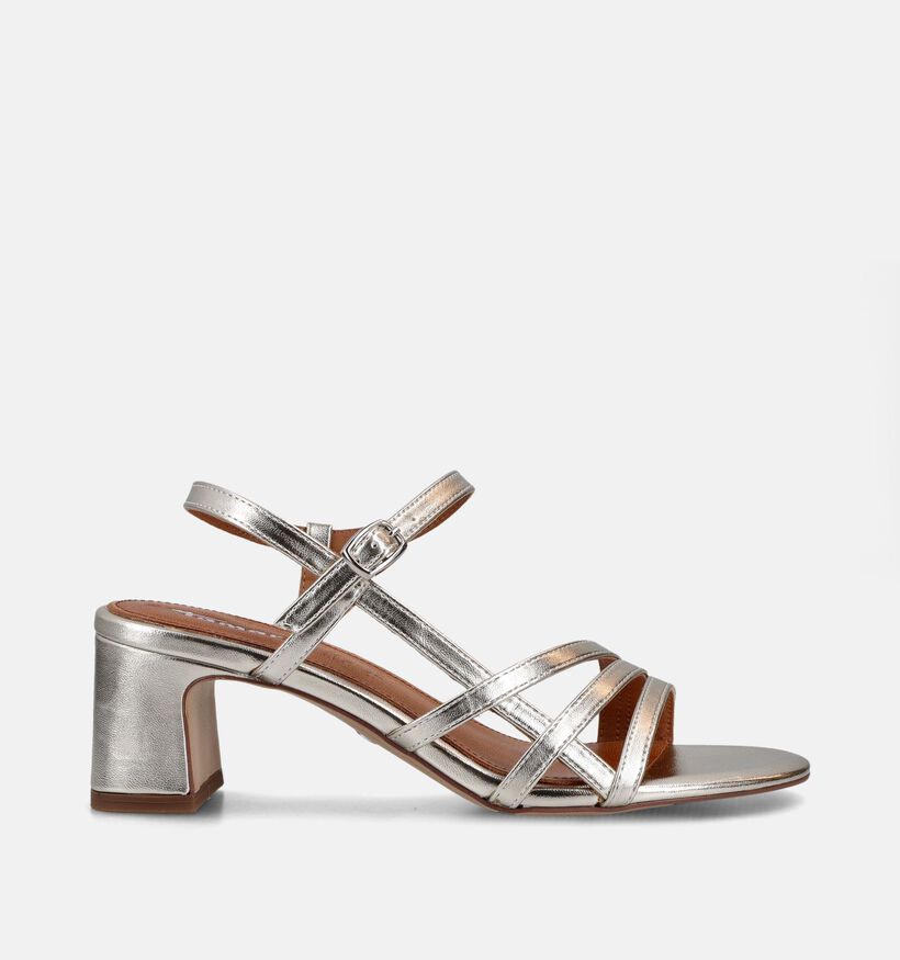 Tamaris Platinum Zilveren Sandalen met Blokhak voor dames (371761)