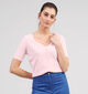 Expresso Roze Trui met V-hals voor dames (356865)
