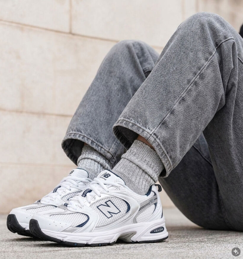 New Balance 530 Witte/Blauwe Sneakers voor dames (382420) - geschikt voor steunzolen