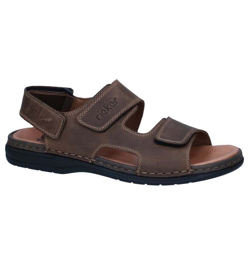 Rieker Sandales en Brun foncé pour hommes (323593)