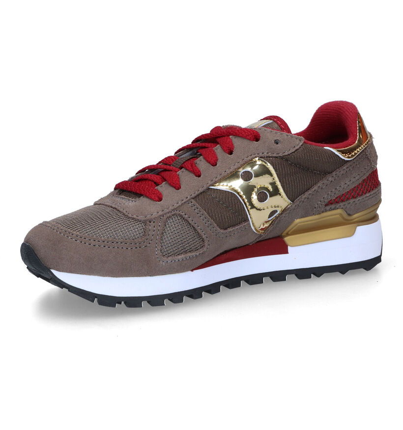 Saucony Shadow Original Baskets en Taupe pour femmes (312493) - pour semelles orthopédiques