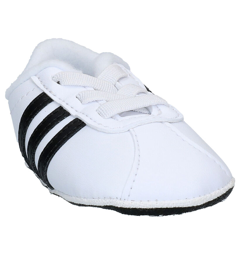 adidas VL Court 2.0 Crib Baskets bébé en Blanc en simili cuir (273486)