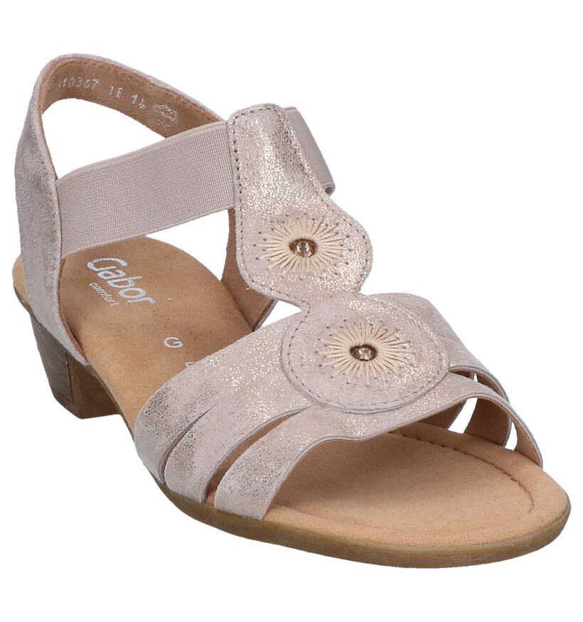 Gabor Metallic Roze Sandalen in daim (245563)