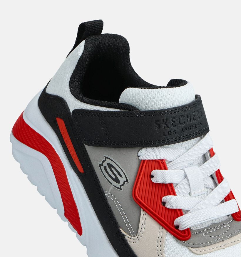 Skechers Uno Lite Witte/Rode Sneakers voor jongens, meisjes (367550) - geschikt voor steunzolen