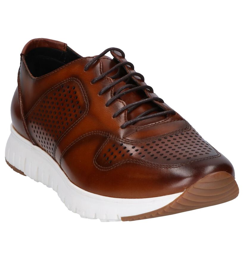 Cognac Casual Veterschoenen Steptronic Urban in leer (251493)