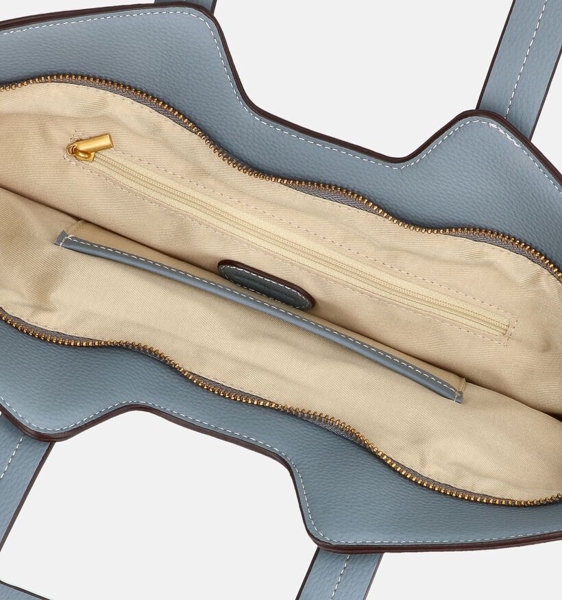 Laurent David Sac &agrave; main en Ecru/Bleu pour femmes (373933)