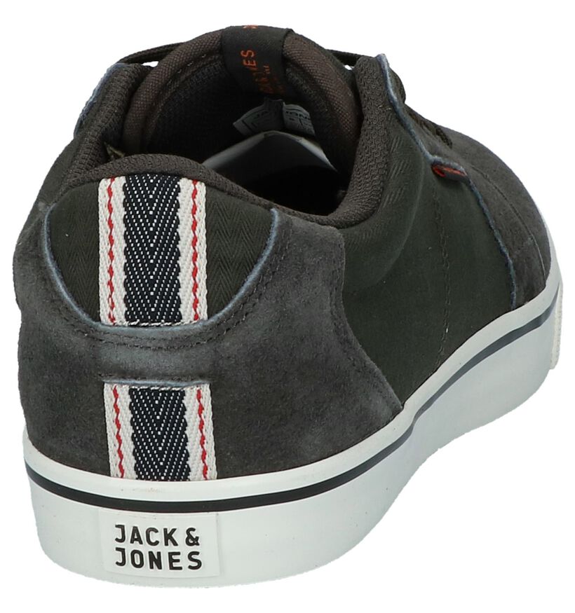 Donkergrijze Lage Geklede Sneakers Jack & Jones Dandy, , pdp