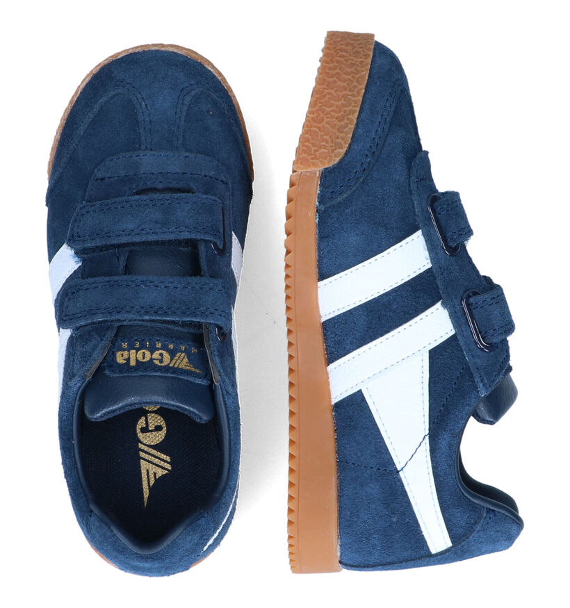 Gola Harrier Strap Blauwe Sneakers voor jongens, meisjes (335822)