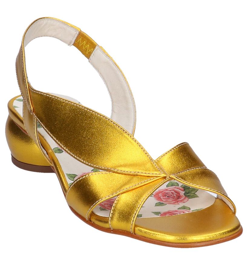 JHay Sandales à talons en Jaune en cuir (247949)