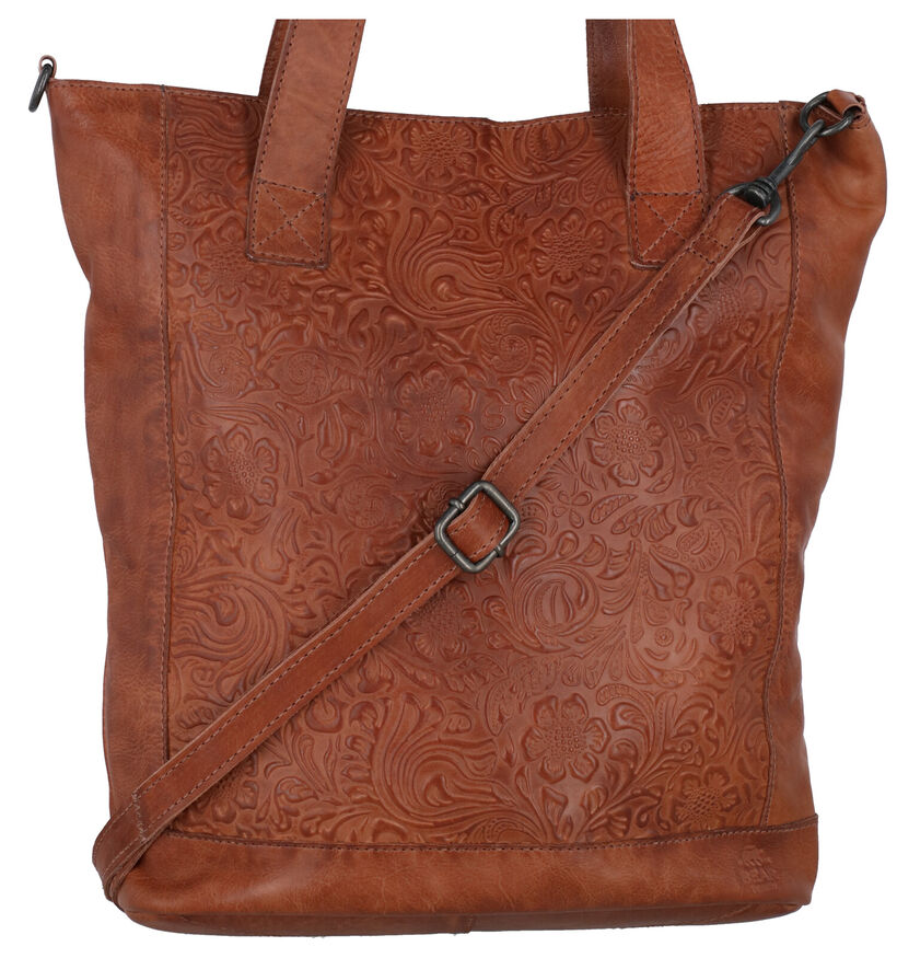 Bear Design Cognac Shopper Tas in leer (299638)