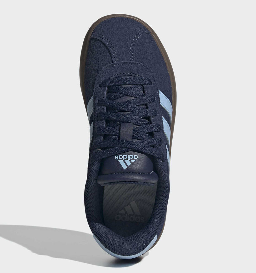 adidas VL Court 3.0 Baskets en Bleu fonc&eacute; pour gar&ccedil;ons (375389)