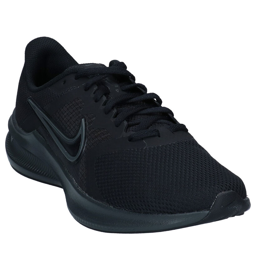 Nike Downshifter Zwarte Sneakers in kunstleer (291013)