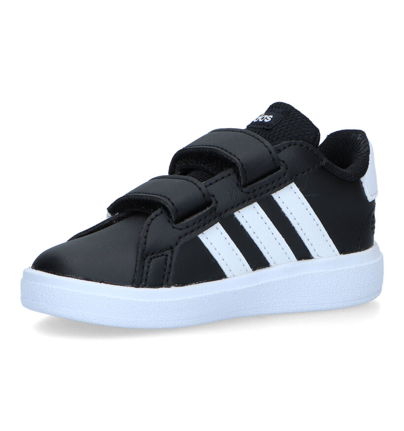 adidas Grand Court 2.0 CF Zwarte Sneakers voor jongens, meisjes (324140)