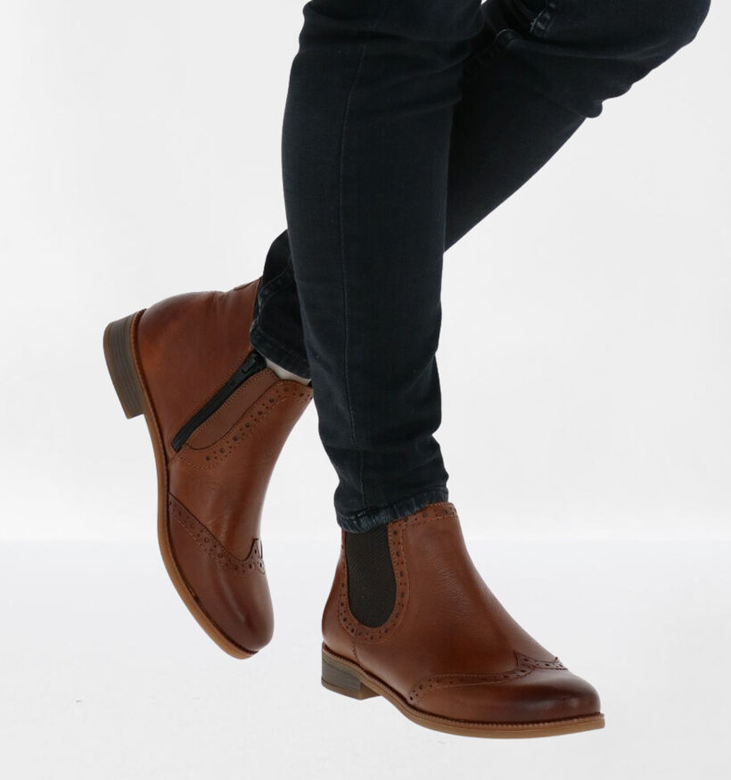 Remonte Chelsea Boots en Cognac en cuir (282745)