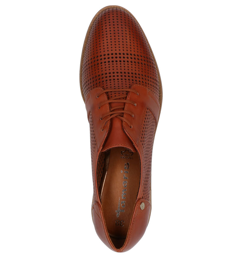 Tamaris TOUCH it Chaussures à Lacets en Cognac en cuir (270118)