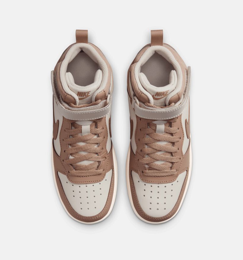 Nike Court Borough Ecru Sneakers voor meisjes (364593) - geschikt voor steunzolen