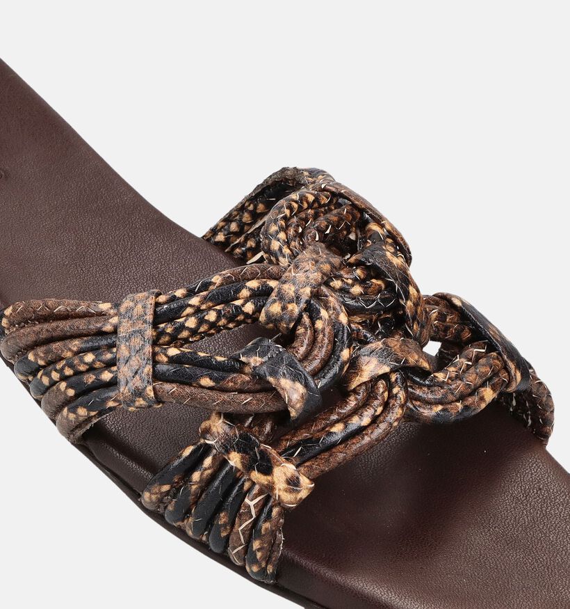 March23 Palermo Donkerbruine Slippers voor dames (372168)