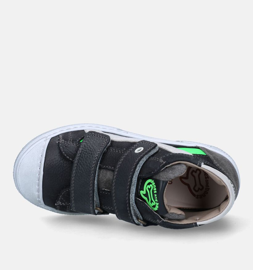 STONES and BONES Rento Chaussures à velcro en Noir pour garçons (329429) - pour semelles orthopédiques
