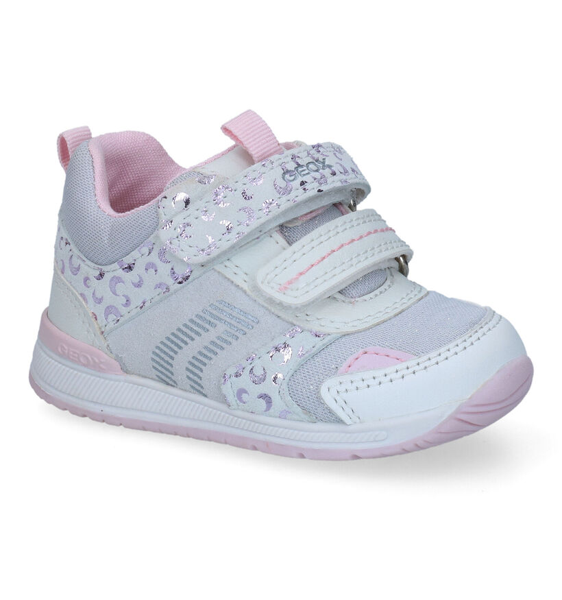 Geox Rishon Witte Sneakers in daim (310986)