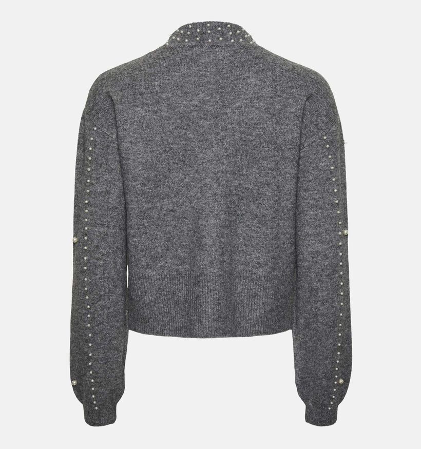 Pieces Rea Grijze Trui met parels voor dames (348373)