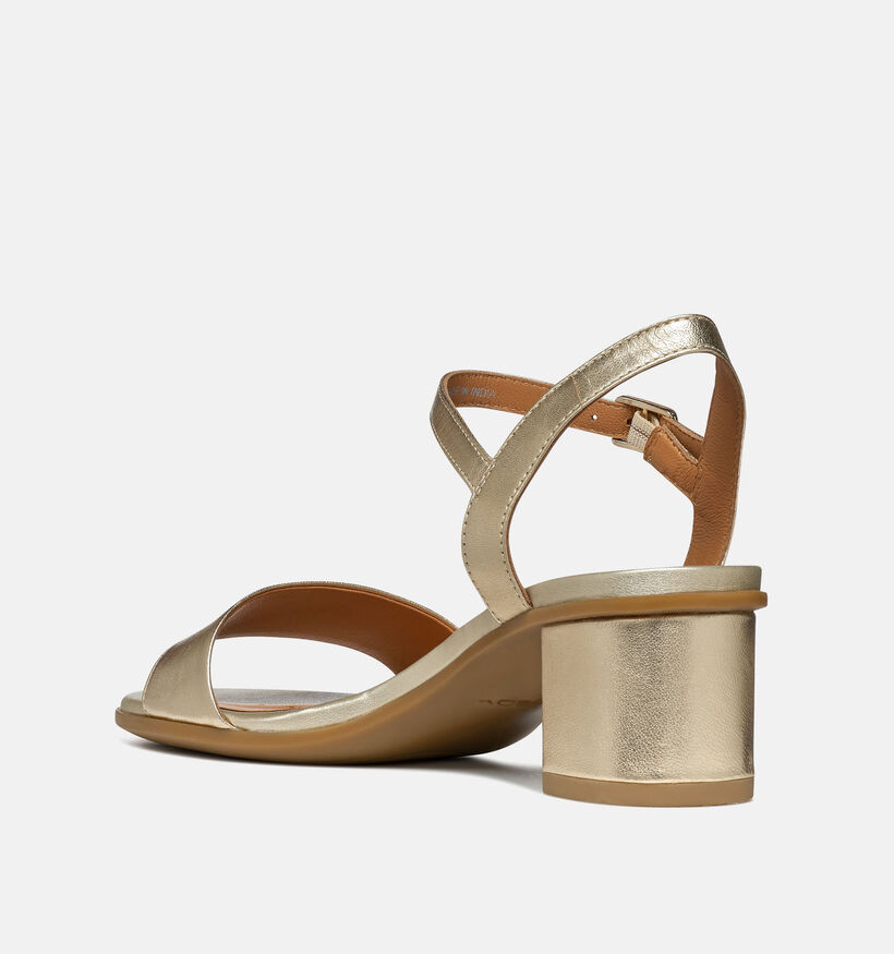 Geox Sandales &agrave; talons en Or pour femmes (368133)