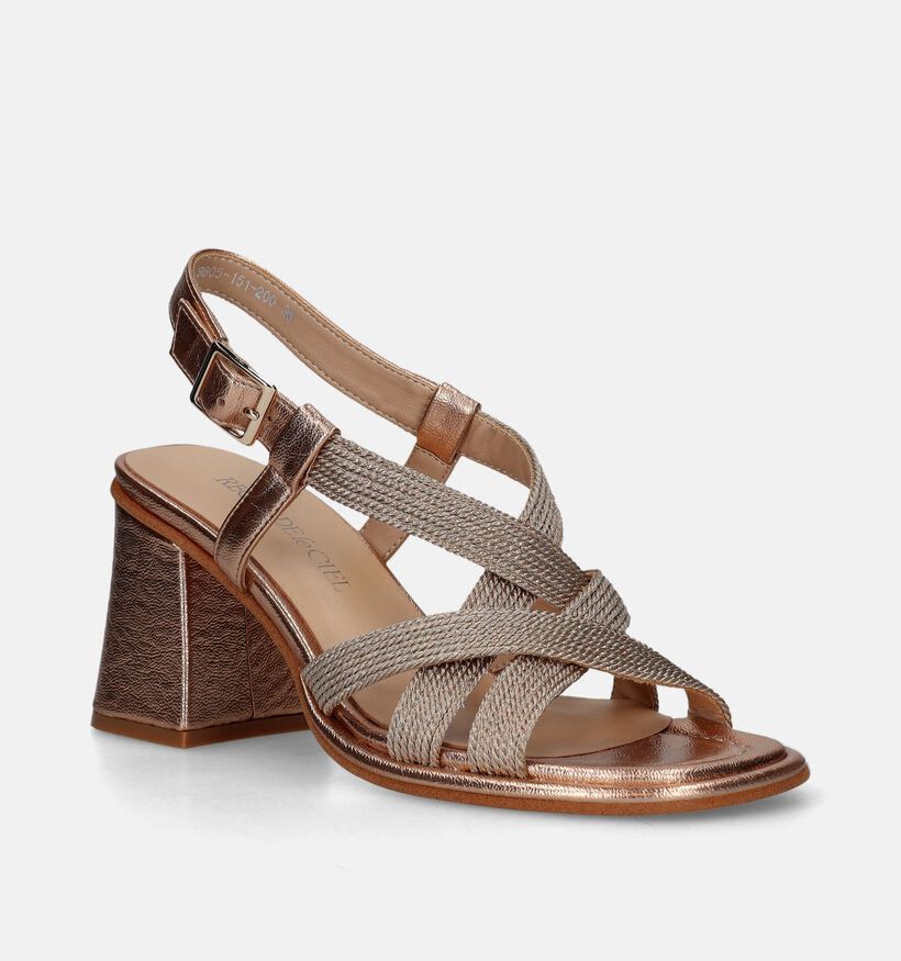 Regarde Le Ciel Perla Rose Gold Sandalen Met Blokhak voor dames (341239)