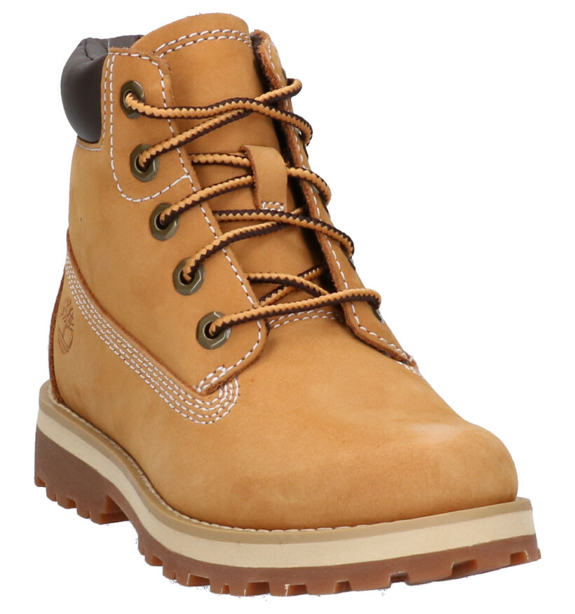Timberland Courma Kid 6 Inch Bottines en Naturel pour filles, garçons (345266) - pour semelles orthopédiques