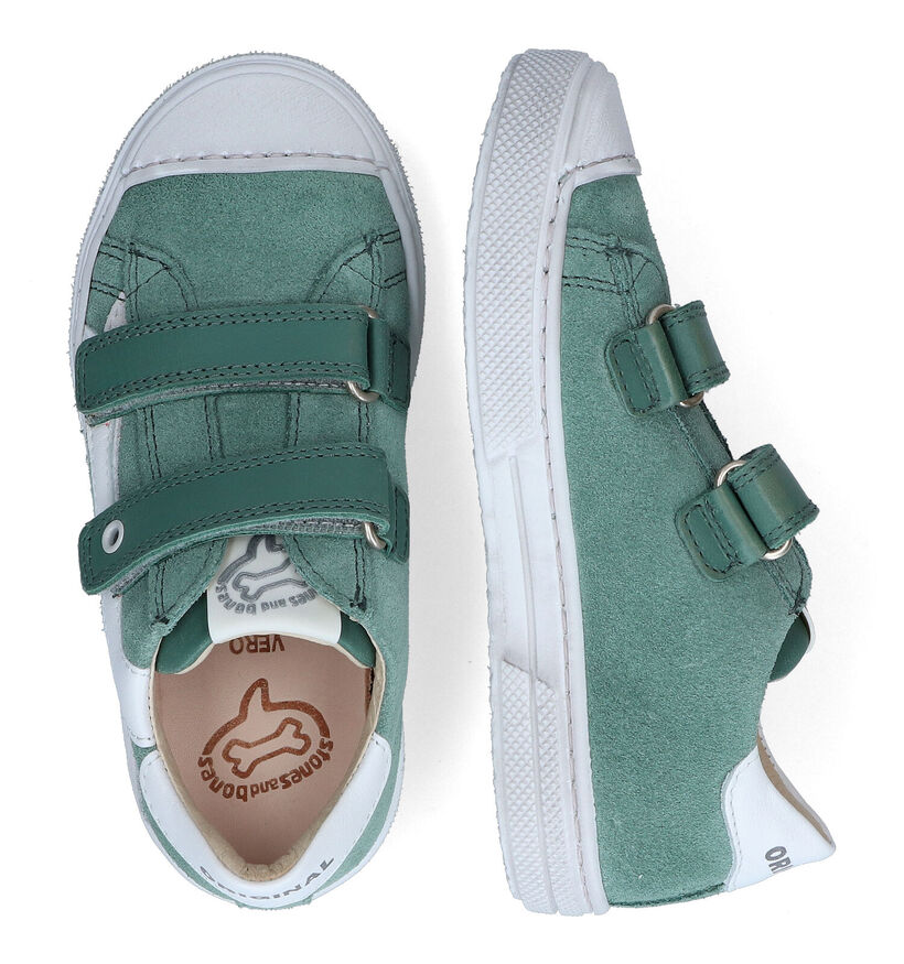 STONES and BONES Marro Chaussures à velcro en Vert en nubuck (322082)