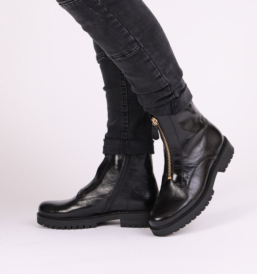 Gabor OptiFit Bottines en Noir en cuir (297226)