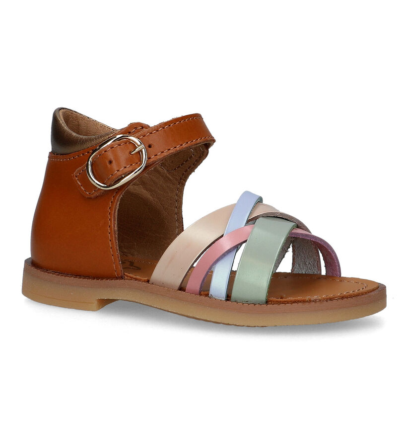 STONES and BONES Pita Sandales en Cognac pour filles (322618)