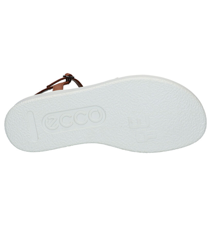 ECCO Sandales plates en Cognac en cuir (269696)