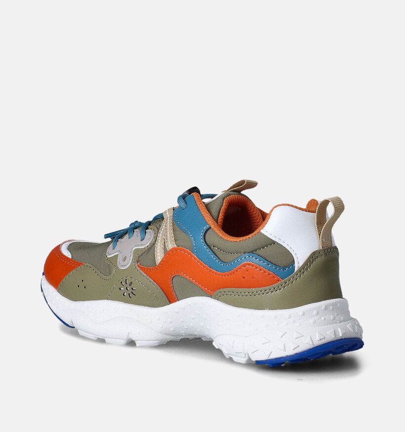 Naturino x Flower Mountain Yamano 3  Baskets à lacets en Vert Khaki pour garçons (357533) - pour semelles orthopédiques