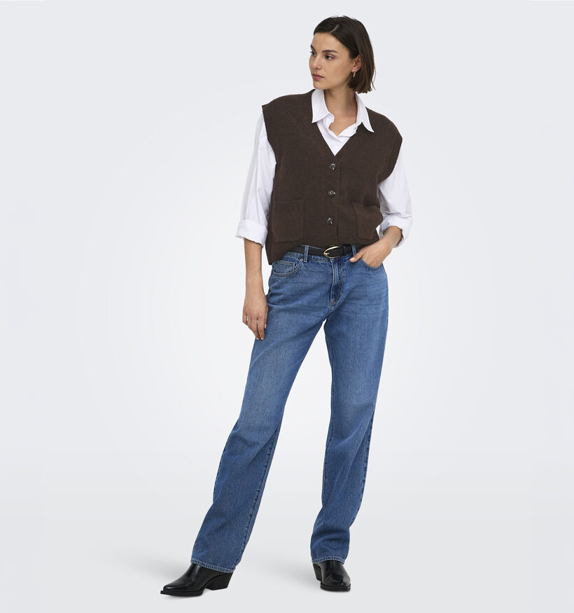 JDY Super Life Gilet en Brun fonc&eacute; pour femmes (378338)