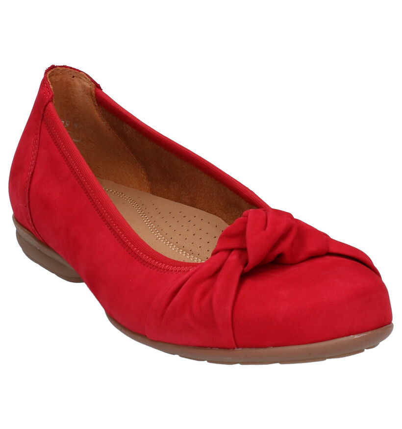 Gabor Easy Walking Rode Ballerina's in nubuck (271648)