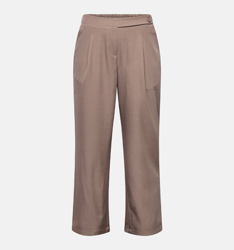 Sisters Point Viksa Pantalon classiques en Beige fonc&eacute; pour femmes (384434)