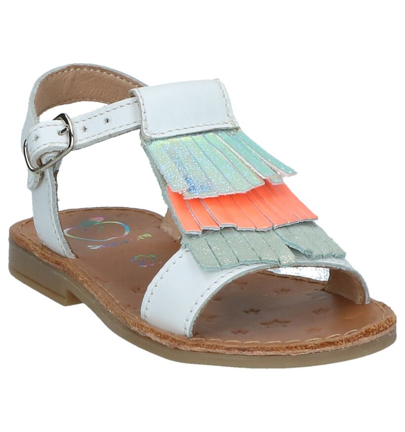 Witte Sandalen Shoo Pom in leer (242886)