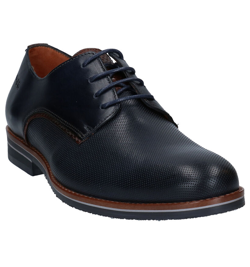 Van Lier Chaussures classiques en Bleu en cuir (283345)