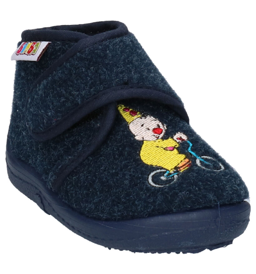 Bumba Pantoufles fermées en Bleu foncé en textile (283453)