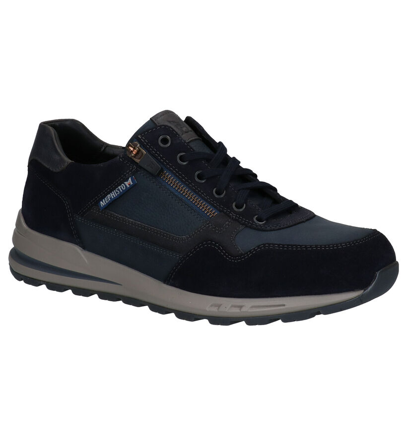 Mephisto Bradley Chaussures à lacets en Bleu en cuir (280909)