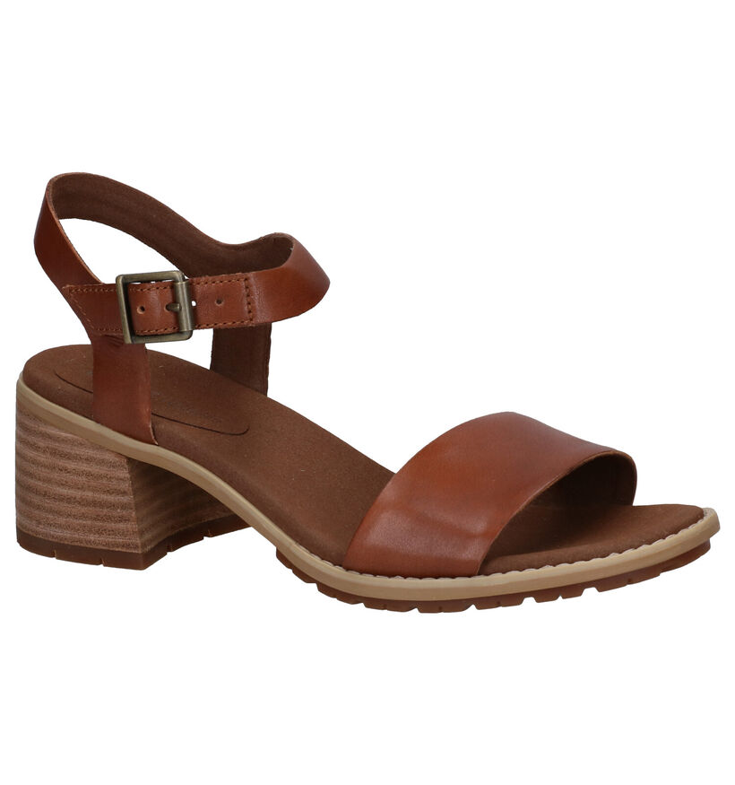 Timberland Laguna Shore Cognac Sandalen in leer (286131)