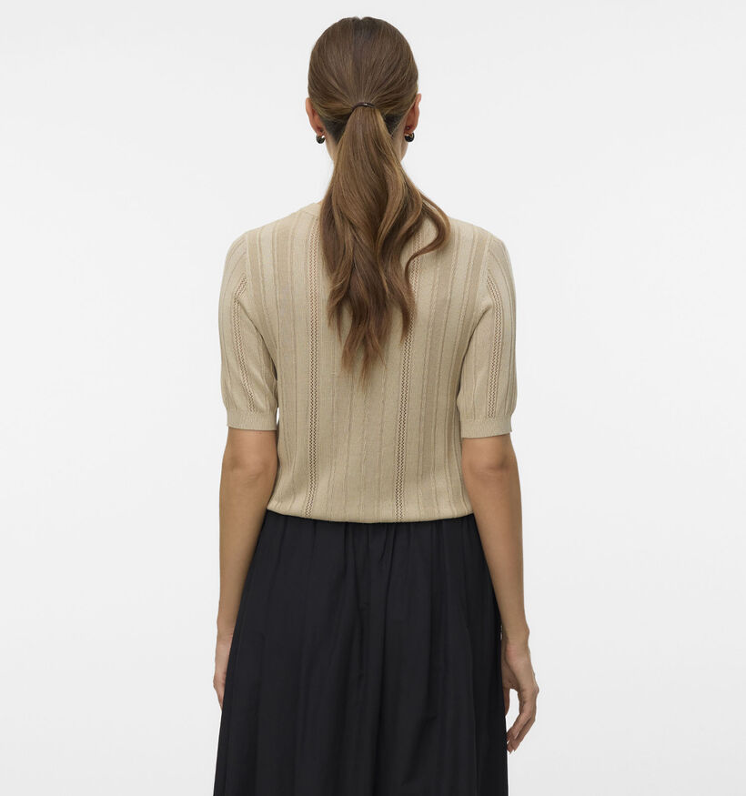 Vero Moda Mindy T-shirt en Beige pour femmes (361195)