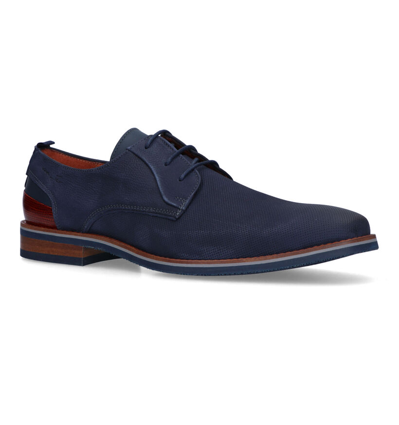 Van Lier Amalfi Blauwe Geklede Veterschoenen voor heren (322508)